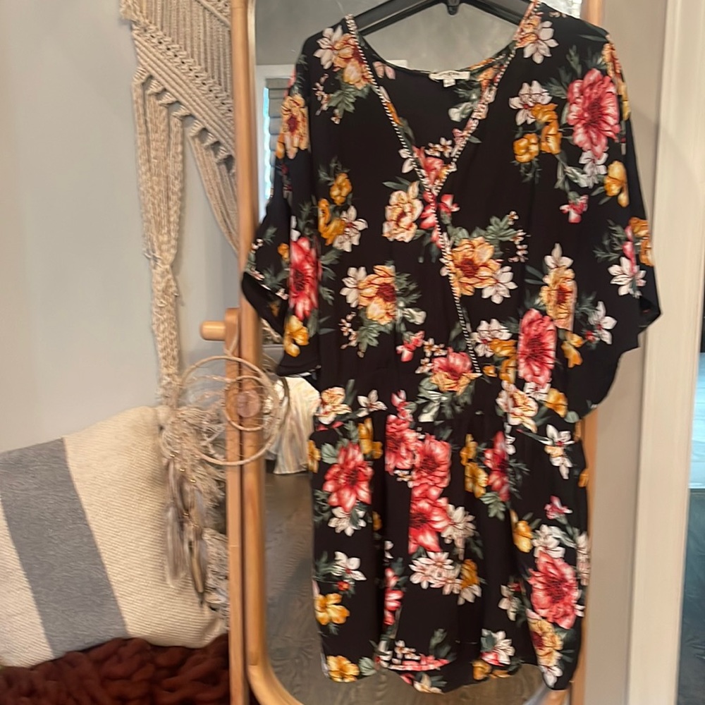 UmGee Black Floral Romper